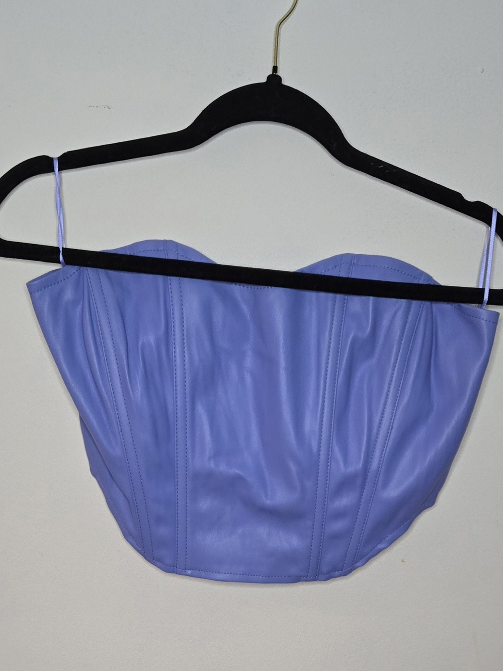 Bershka Periwinkle Strapless Corset Top
